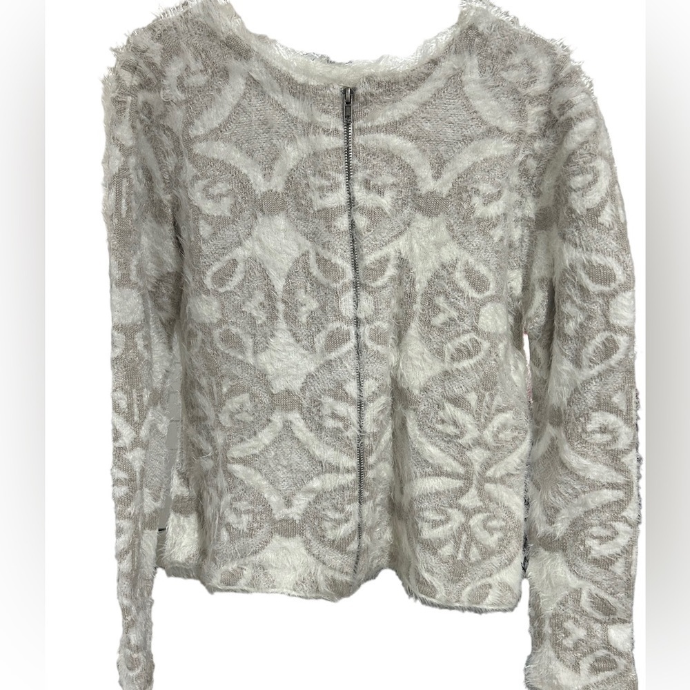 Joan Vass Zip Front Sweater